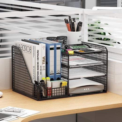 加厚文件架文件框收纳盒多层办公置物架大容量财务资料教师分类架 商品图6