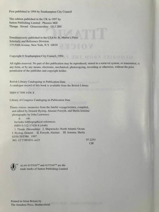 泰坦尼克号回忆录（1997） 数百幅插图 精装大16开 商品图4