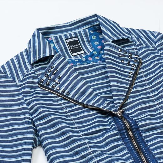 【第2件半价！尾货清仓不退换】波顿女士条子牛仔夹克LJ391 商品图1