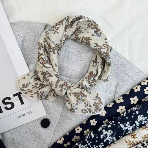 55棉麻小方巾丝巾女春秋季新款韩国文艺百搭复古气质发带领巾围巾 商品图2