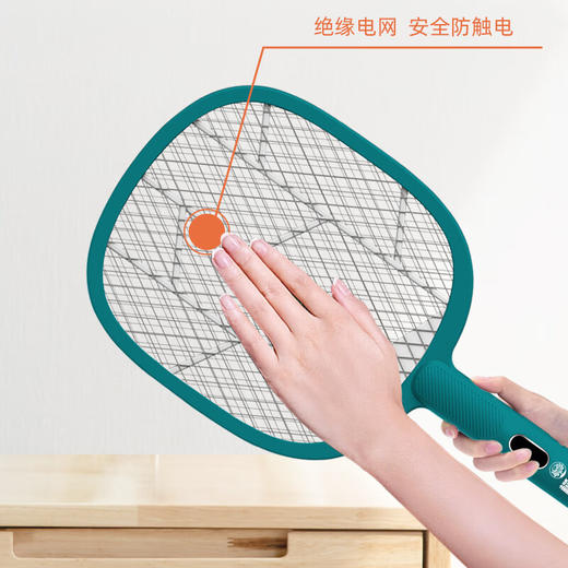 榄菊电蚊拍充电式USB大容量锂电池带LED照明灯苍蝇蚊子电蝇拍PC004B 榄菊电蚊拍【WPDD-01A】 商品图3