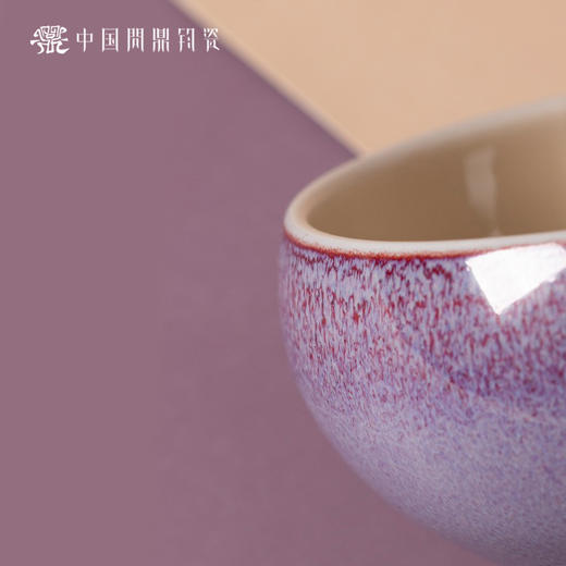 问鼎钧瓷鹅黄青花平口杯（荷塘晓色）（缺货） 商品图3
