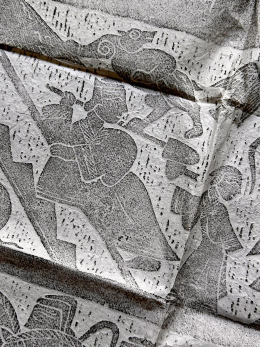 90年代老拓汉代荆轲刺秦王画像石拓片 商品图7