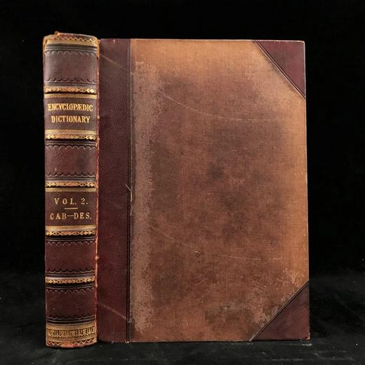 含中国内容！1895年 劳埃德百科辞典（卷2） 数百幅版画插图 真皮精装16开 商品图0