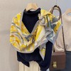 时尚新款长条丝巾女士韩版线条印花仿真丝中长薄款围巾防晒披肩 商品缩略图1