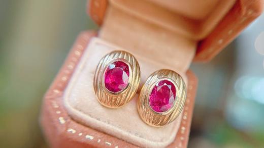 1.85ct 2.62g 碧玺耳钉 商品图2