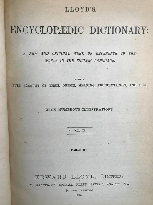 含中国内容！1895年 劳埃德百科辞典（卷2） 数百幅版画插图 真皮精装16开 商品图2