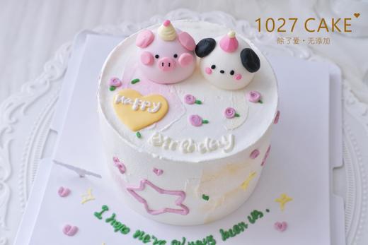 1027CAKE | 奶油霜立体小动物 小猪 小狗 商品图3