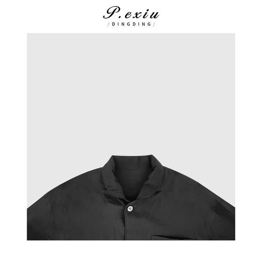 04-3潘依绣丁丁宠粉PanYiXiu/潘依绣【率性优雅】天丝极简设计小立领气质衬衫 W-61780 商品图3