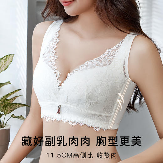 聚拢有型性感蕾丝内衣女上托聚拢有型收副乳减压美背文胸内衣静海之恋 商品图2