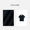 COCO ZONE 100棉翻领T恤假两件设计感短袖上衣CC1B1529 商品缩略图2