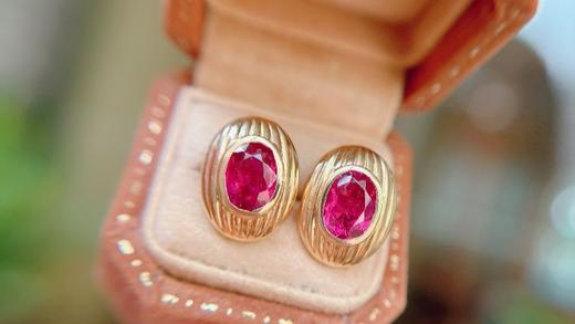 1.85ct 2.62g 碧玺耳钉 商品图0