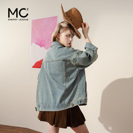 女装翻领爱心剪边牛仔外套-8736J4212017 商品图3