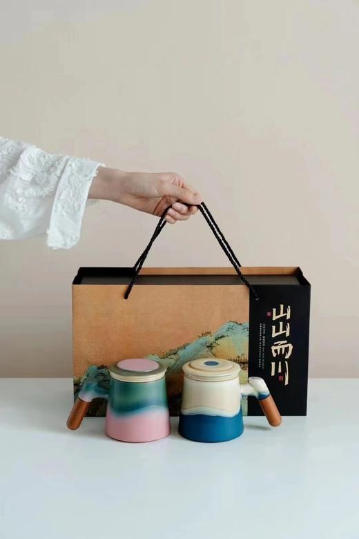 山山而川国潮故宫系列德化窑变釉主人杯/快客杯/茶具杯商务伴手礼 商品图3