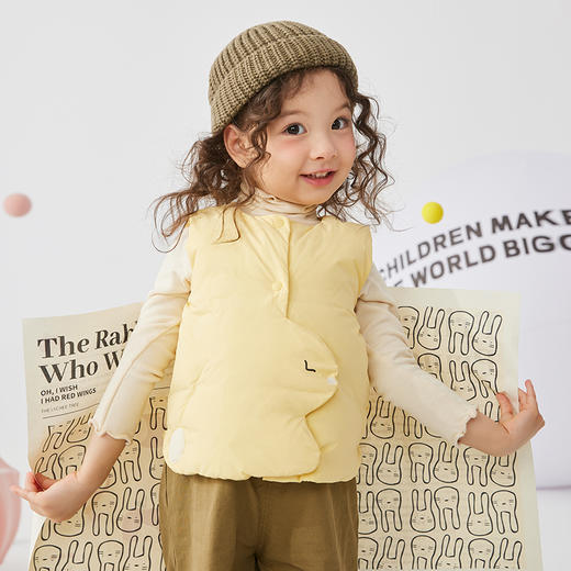 【‼︎new新款上市】兔兔小布门襟可爱小兔羽绒马甲（90-130尺码可选） 商品图4