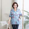 中国风女士防晒衣 水墨风妈妈防晒衣2024夏装新款洋气花色防晒衣 连帽长袖中年妈妈防晒衣大码夏天防晒衣 商品缩略图1