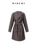 HIDEMI 极简设计感不对称纽扣门襟可拆卸腰包多穿式薄外套中长款上衣 赭石红/雾霾蓝灰 商品缩略图8