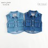 马克珍妮女童立体大口袋牛仔马甲儿童背心上衣2024秋装新款241386 商品缩略图0