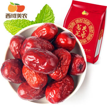 西域美农若羌灰枣500g 免洗自然吊干新疆小红枣 量贩装煮粥煲汤 蜜饯零食 /休闲食品 /蜜饯果干 /枣 商品图6