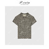 03-5潘依绣丁丁宠粉PanYiXiu/潘依绣复古小众设计感豹纹系扣翻领短袖T恤 W-62186 商品缩略图1