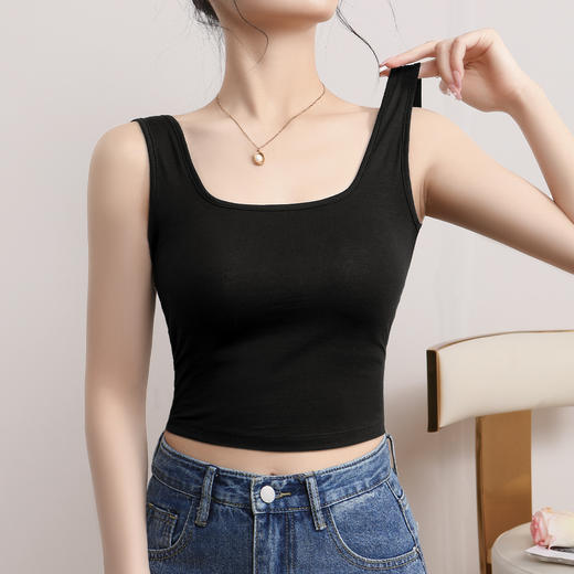 C2-【适合70-90斤】【交叉美背】吊带文胸一体免穿内衣夏季可外穿带胸垫内搭打底背心  美背公主 商品图6