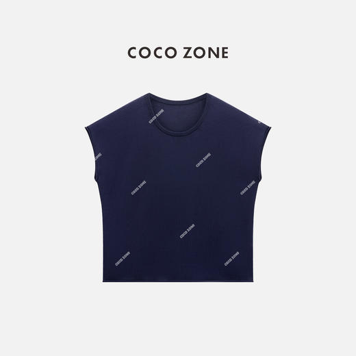 COCO ZONE 夏季设计感圆领无袖针织衫休闲上衣CC2B1204 商品图2