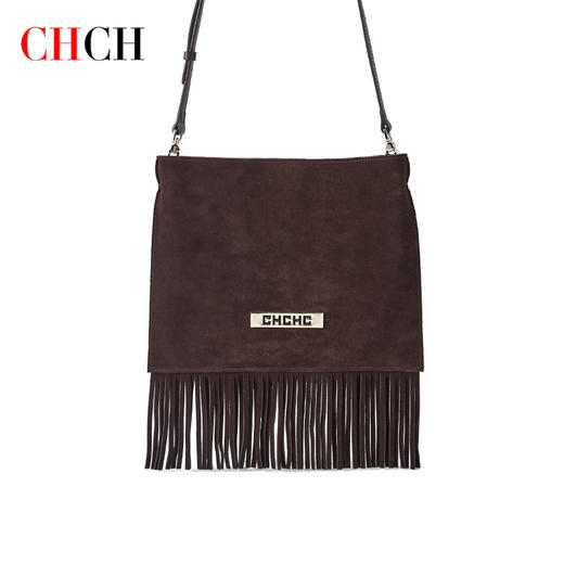 CHCH女士包袋流苏单肩包斜挎包真皮绒面女包 商品图2