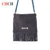 CHCH女士包袋流苏单肩包斜挎包真皮绒面女包 商品缩略图1