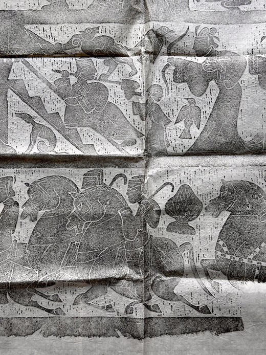 90年代老拓汉代荆轲刺秦王画像石拓片 商品图4