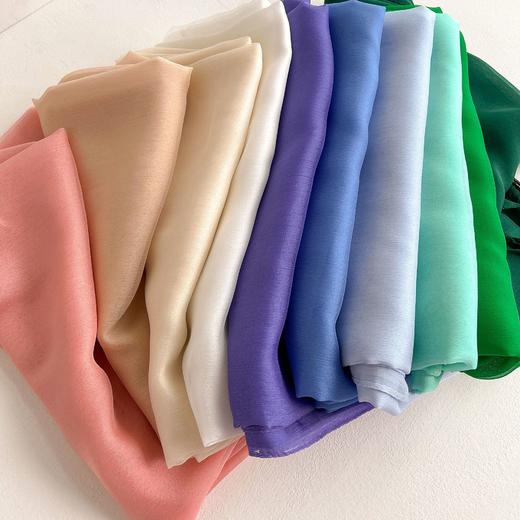 新款纯色百搭优柔纱围巾女 仿真丝韩版丝巾女 夏季防晒披肩仿沙滩巾防晒配饰时尚纱巾方巾 商品图2