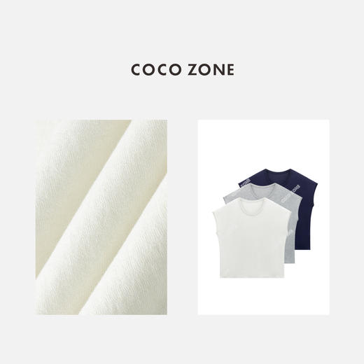 COCO ZONE 夏季设计感圆领无袖针织衫休闲上衣CC2B1204 商品图3