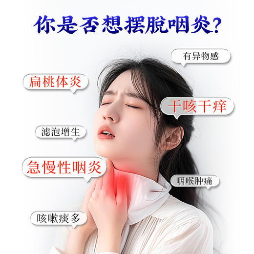 热卖中！拍3发7盒！【创办于1669年！传承350年历史】北京同仁堂医用咽扁穴位贴 古法传承中草药原材料熬制咽扁贴 急慢性 咽炎扁 桃体炎 咳嗽痰 穴位刺激贴 商品图1