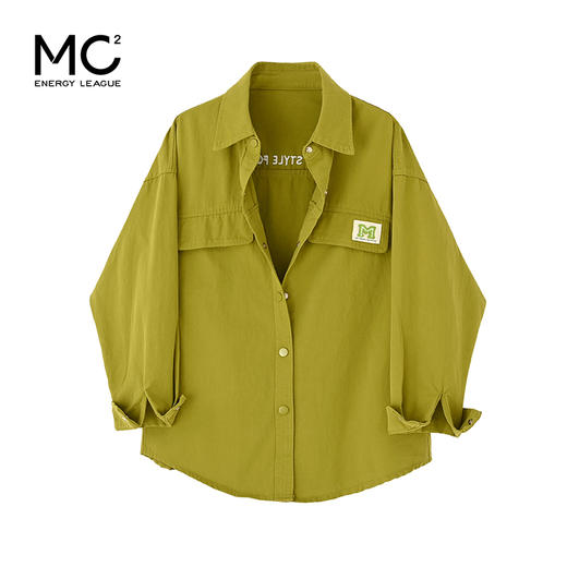 女装翻领袋盖订标长袖衬衣-8807C4212009 商品图4