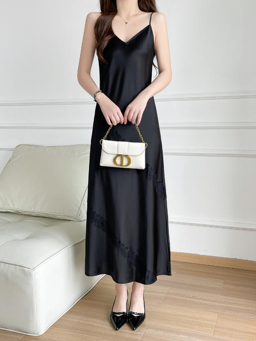 逸红颜明月优选 #「幽幽」简约优雅22姆米真丝吊带裙,蕾丝点缀,御姐又温柔 商品图9