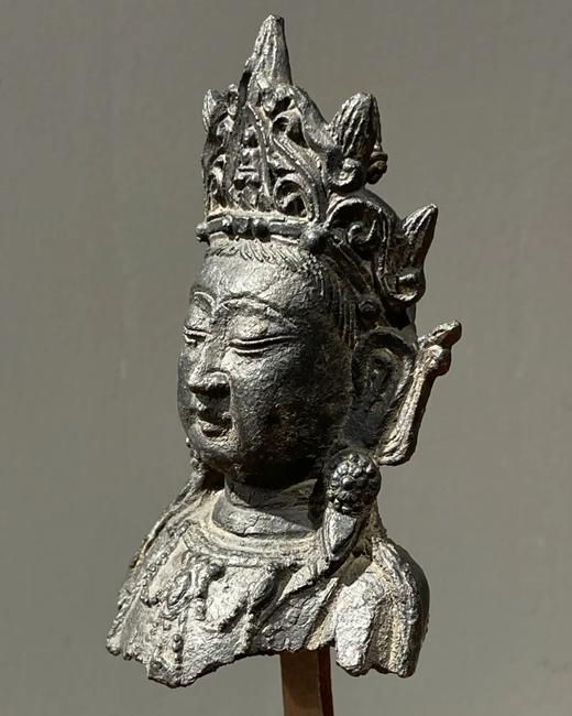 青铜观音菩萨头像残件，顺丰包邮 商品图2