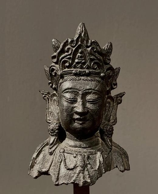青铜观音菩萨头像残件，顺丰包邮 商品图0