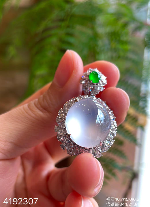 玻璃种蛋面吊坠【4192307】具体价格微信咨询 商品图3