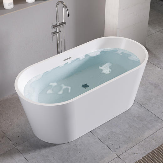 帝王洁具椭圆形独立浴缸家用卫生间亚克力1.6米TB013 商品图0
