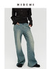 HIDEMI 多重水洗做旧感微喇叭宽松中低腰长裤牛仔裤 商品缩略图0