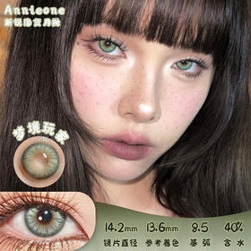 Annie One 梦境玩家 月抛 两片 14.2mm 参考着色 13.6mm 基弧 8.5 含水 40% 新锐国货