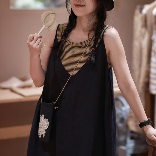 Rei 黑色蕾丝斜挎单肩包 商品图4