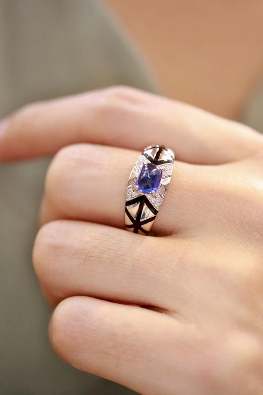 1.35ct 蓝宝石戒指 商品图1