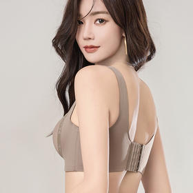 小胸聚拢 大胸不坠 QIUBAN聚拢提拉轻塑无痕内衣女小胸专用 聚拢显大无钢圈 背心式收副乳上托防下垂文胸罩