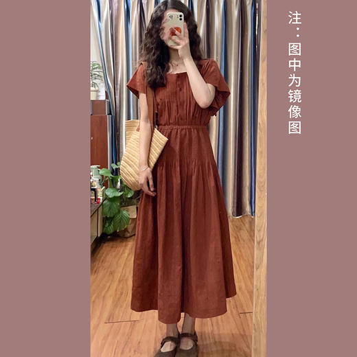 裁缝学苑AS296法式复古方领小飞袖连衣裙纸样女装收腰显瘦a字裙子样板 商品图2