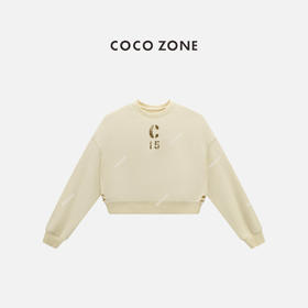 COCO ZONE 100棉字母长袖卫衣百搭圆领上衣CC2C1393
