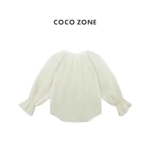 COCO ZONE 夏季温柔设计感长袖衬衫百搭简约复古上衣CC2B0912 商品图1