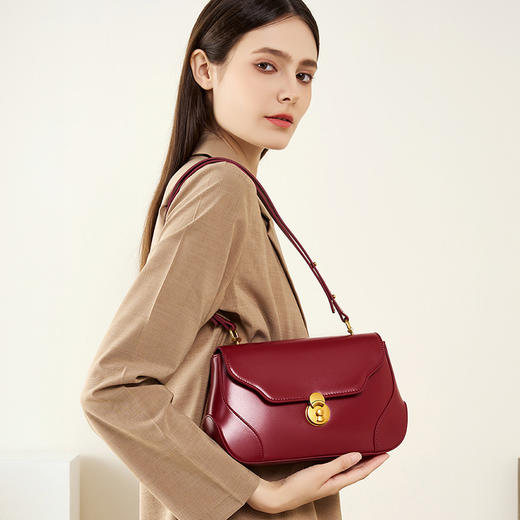 小众腋下包牛皮单肩，高级感包包斜挎新娘婚包QSL-2689 商品图2