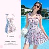 连体泳衣女2023新款性感碎花显瘦裙式泳装小胸聚拢度假温泉游泳衣 商品缩略图0