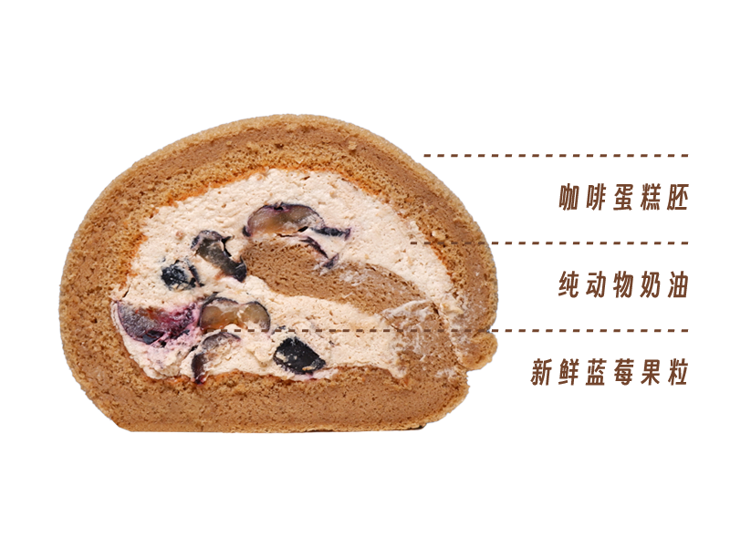 咖啡蓝莓卷（4片）