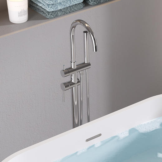 帝王洁具椭圆形独立浴缸家用卫生间亚克力1.6米TB013 商品图3